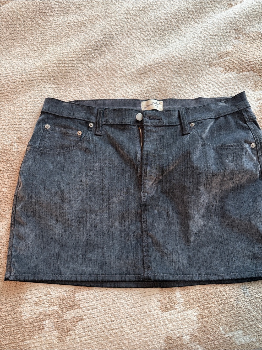 Universal Thread velvet Mini Skirt in Dark Blue